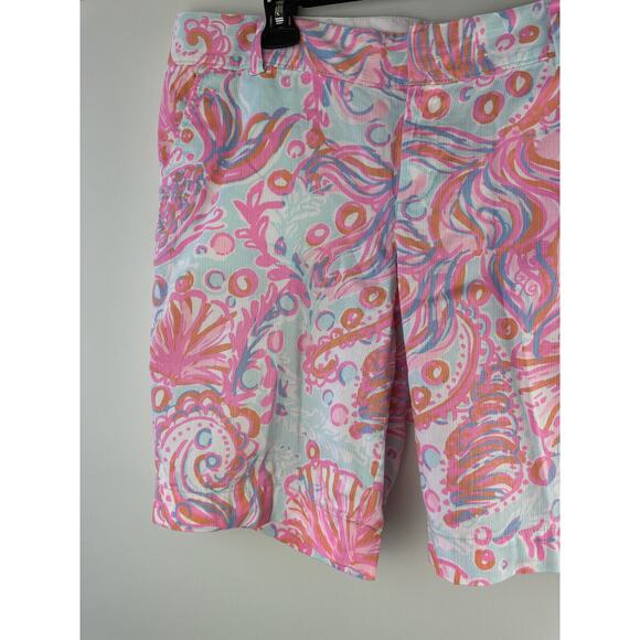 Lilly Pulitzer The Chipper Short Pink Pout Too Much Bubbly Womens Shorts Size 14 - Picture 9 of 10